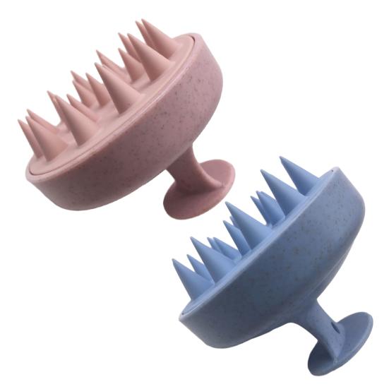 2 шт., массажер для кожи головы, щетка для шампуня со скребком для волос, отшелушивающее средство для обработки кожи головы, перхоть, силиконовый для женщин и мужчин