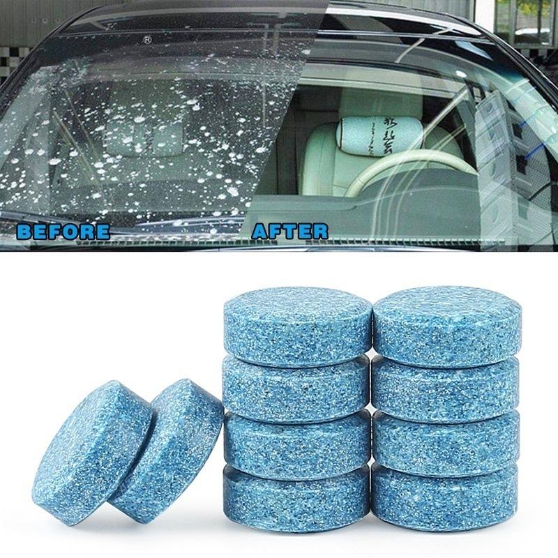 20pcs/set Car Vehicles Windshield Solid Soap Piece Window Glass Washing Cleaning Paint Protective Foil Effervescent Tablets