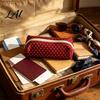 Large Capacity Pencil Pouch Polka Dot Case Aesthetic Vintage Canvas Pen Pouch Smooth Cute Accessory Bag Zipper Storage for School Office And Travel