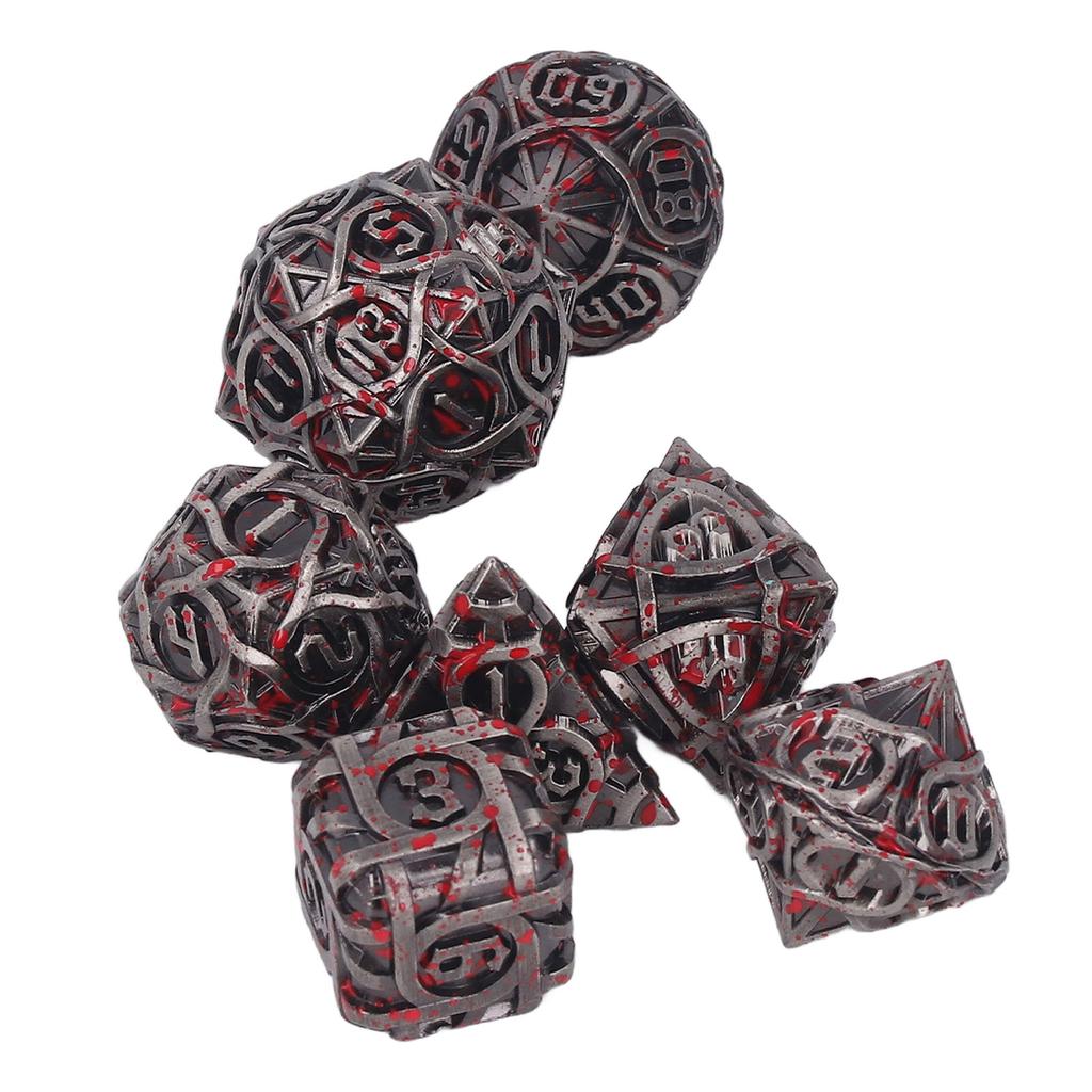 Набор металлических игральных костей Blood Stains Heavy Duty Keep Balance Набор многогранных игральных костей из цинкового сплава для настольных игр