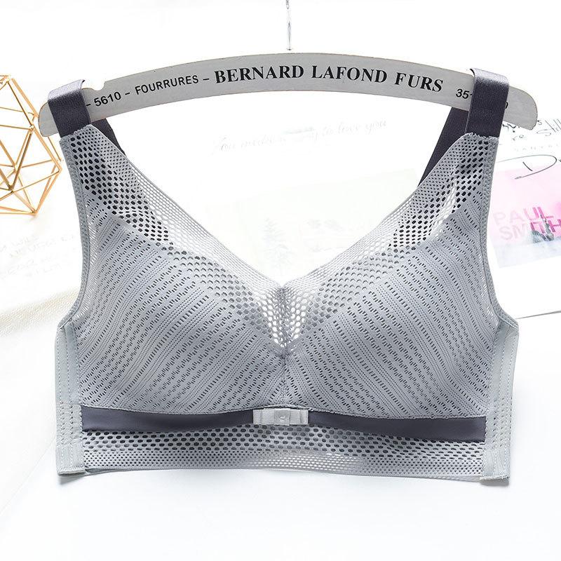 Large-sized Bras for Women Full-cup Bras Adjustable Bras Mesh Breathable Bras Push Up Bra