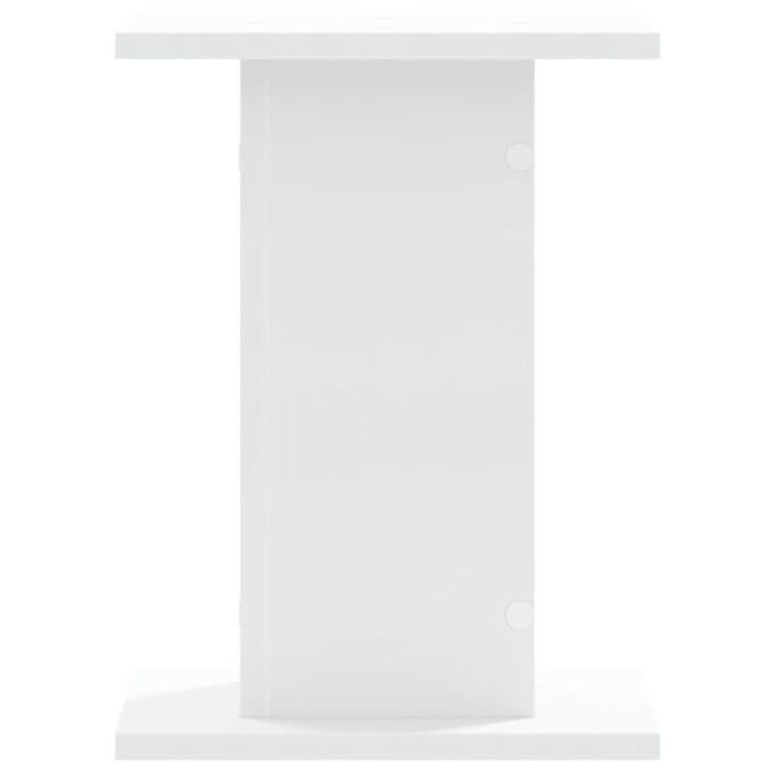 Supports de haut parleurs 2 pcs blanc bois d ingénierie