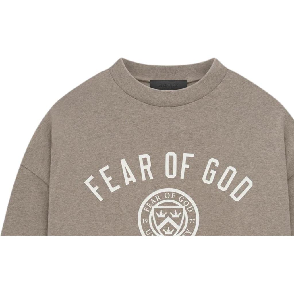 Fear of God Essentials Мужская футболка с длинным рукавом из джерси, меланжево-серая, топ 125HO244201F