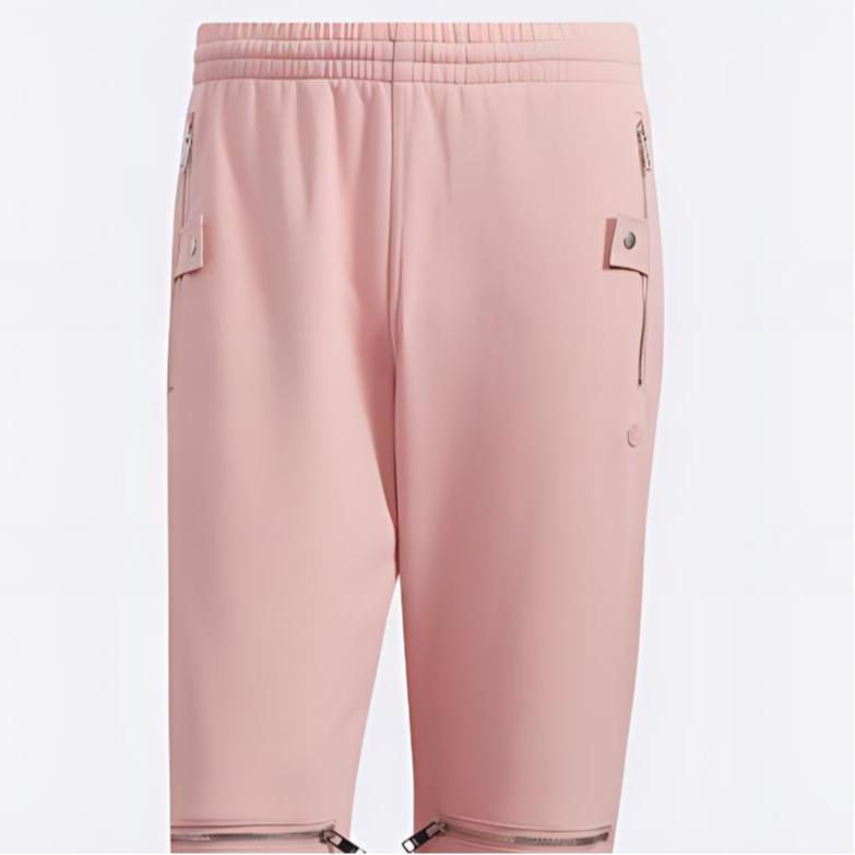 adidas Мужские вязаные брюки-джоггеры Originals Trefoil с несколькими молниями, розовые HH9432