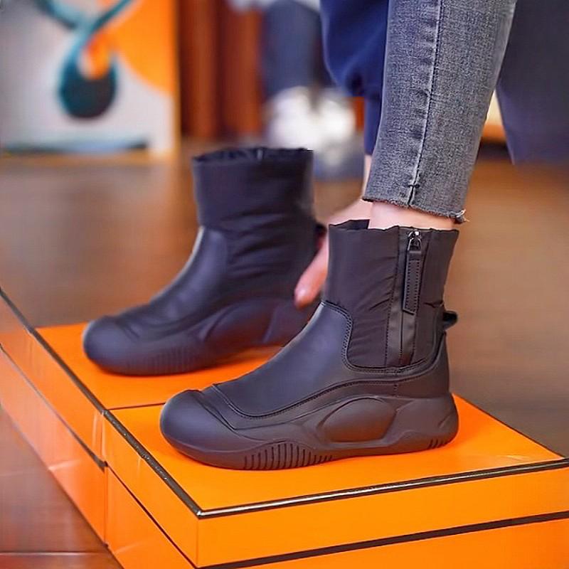 Зимние ботинки женские 2024 года, новые хлопковые ботинки, зимние бархатные утолщенные женские ботинки на толстой подошве, нескользящие теплые ботинки Martin Northeast