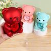 Hugging Bear Preserved Rose Gift Box with Necklace & Ring