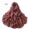High-Quality Cotton Linen Gauze Scarf: Breathable, Encrypted Sunscreen, Four-Circle Fringe Shawl, Women's Malay Head Scarf