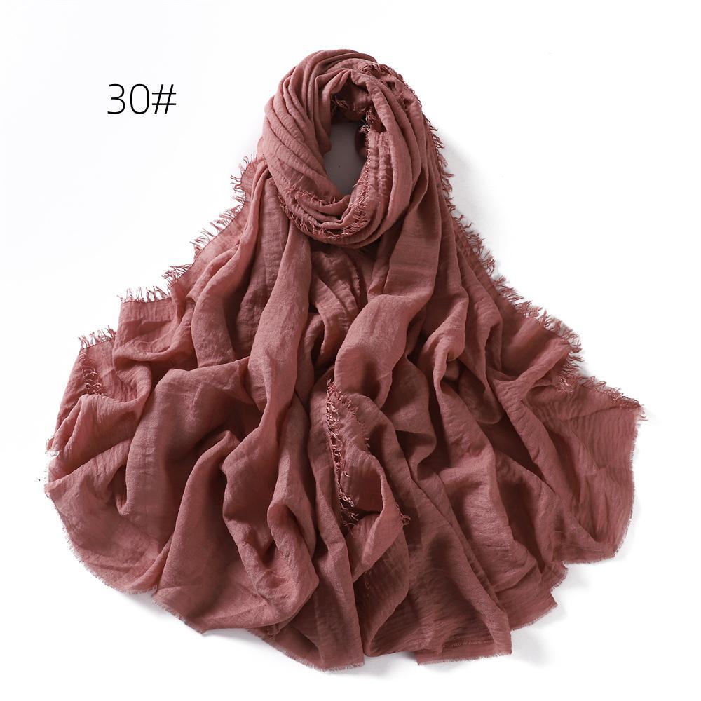 High-Quality Cotton Linen Gauze Scarf: Breathable, Encrypted Sunscreen, Four-Circle Fringe Shawl, Women's Malay Head Scarf