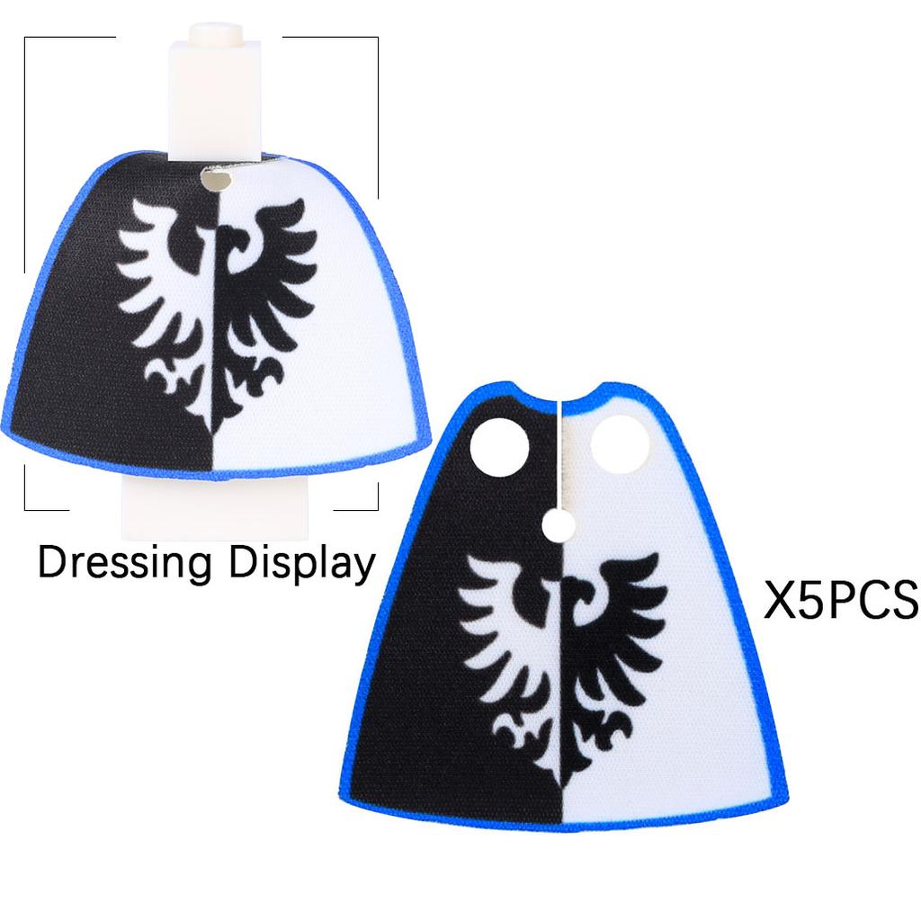 Набор Строительных Блоков MOC Офицерская Накидка Рыцари Льва Средневековье Фигурки Аксессуары Шарф Накидка из Искусственного Меха Блоки Игрушки Подарок Мальчикам