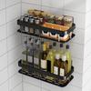 2Pcs Thicken Wall-Mounted Shelf Rack Rustproof Home Storage Organizer  Bathroom Accessories