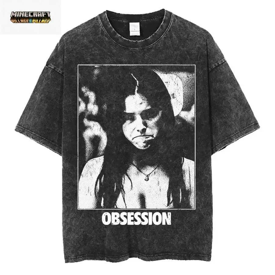 Obsession Movie Hooror Oversized 100 Cotton Vintage Washed T shirt for men women hiphop streetwear OBS11 L2606235E8Y