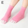 1Pair Five Finger Socks Women'S Pure Cotton Five Toe Socks Sweat Absorbing Mid Tube Split Toe Socks Warm Toes Short Socks