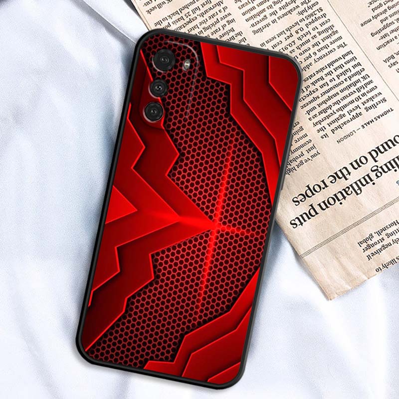 Художественный металлический узор Чехол для телефона Motorola G85 Edge 50 G24 G35 G14 G04 40 G72 G34 G G54 G13 G32 5G Черный