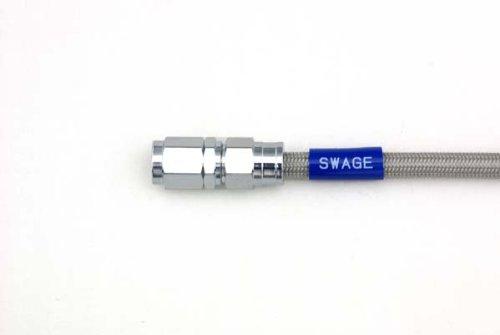SWAGE LINE Front Brake Hose Kit Aluminum (Plated/Plated) Clear Hose