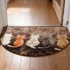 Anti Slip Bathroom Mat Cartoon Animal Cat Floor Mat Quick Dry Cat Absorbent Mat  Bathroom Use