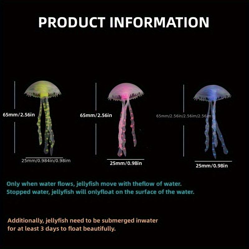Luminous Simulation Jellyfish 2Pcs Random Color Floating Aquarium Decor Underwater Landscape Fish Tank Ornament