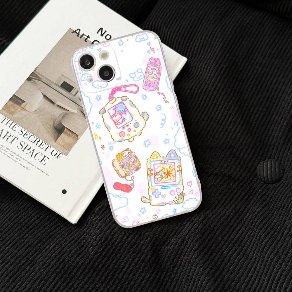 Classic T-Tamagotchi For iPhone 17 16 15 14 13 12 11 Pro Max Plus mini Funda For Transparent Cover