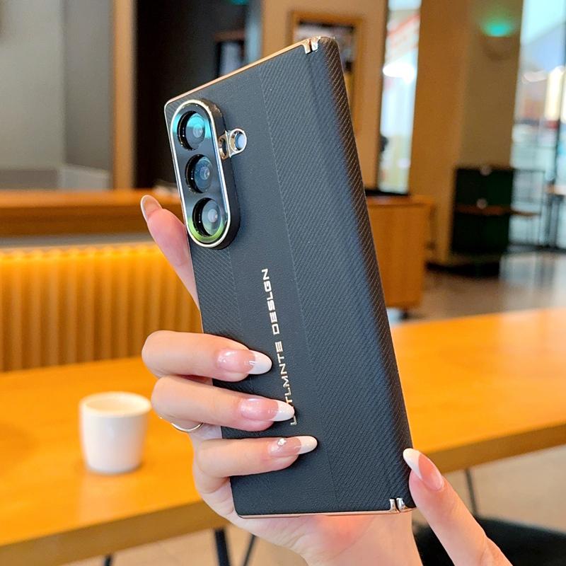 Fashion For Samsung Galaxy Z Fold 8 Ultra Phone Case Shockproof Solid Color PC Hard Shell Hinge Protection Back Cover