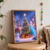 Disney oil painting painting art handmade painting kit Christmas tree Elsa Olaf reindeer home decoration birthday gift