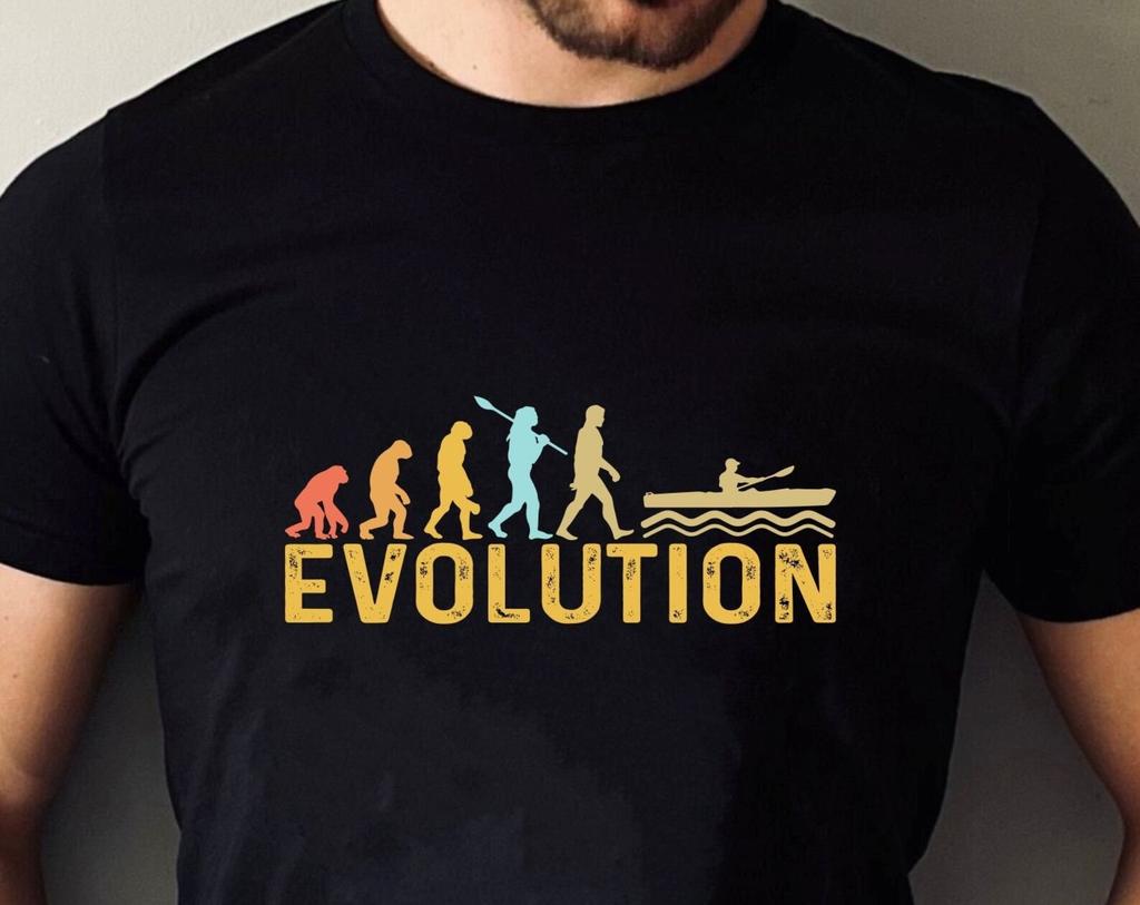 Evolution of Man T-Shirt Funny Boating, Boat Fishing Shirt Retro Vintage Fisherman Birthday Gift Family Presents Christmas Xmas Tee Tops
