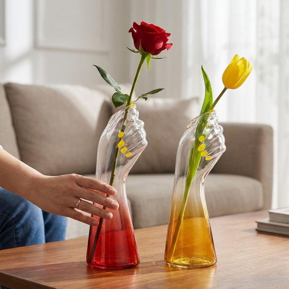 Handmade Hydroponic Glass Vase Unique Flower Arrangement Vase Flower Holder Living Room