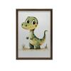 Uśmiechnięty Dinozaur Uśmiechnięty Dinozaur, 30X40 Cm, Rama Aluminiowa Czarna, Papier Matowy 230 Gsm