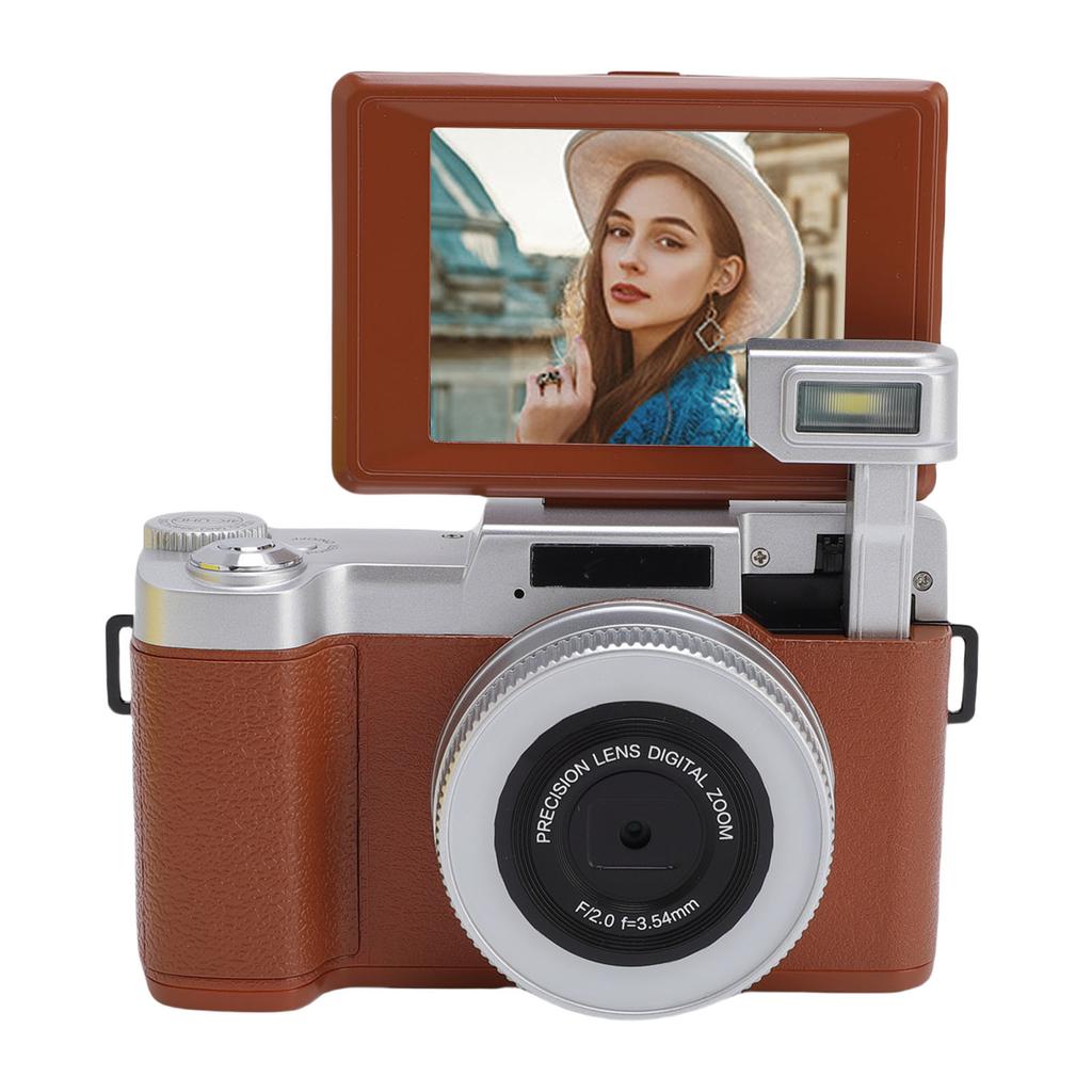 4K Digital Camera Autofocus 64MP Vlog Camera with 2.8 Inch 180 Degree Screen Travel Camara for Photography