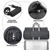 Suit Bag Lightweight Oxford Cloth Anti-Wrinkle Lining 2-in-1 Design Spacious Storage Waterproof Travel Handbag with Zipper Locks