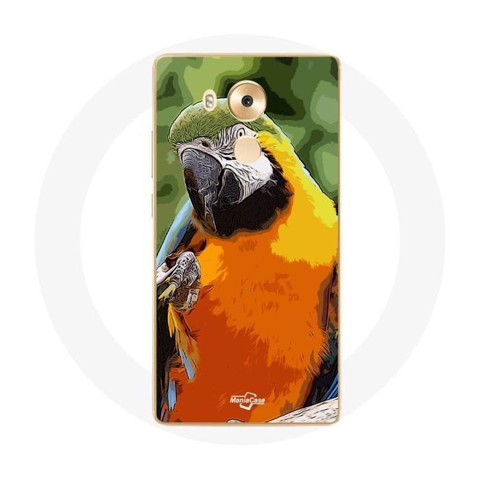 Coque pour Huawei Mate 8 Aras Perroquet Orange vert