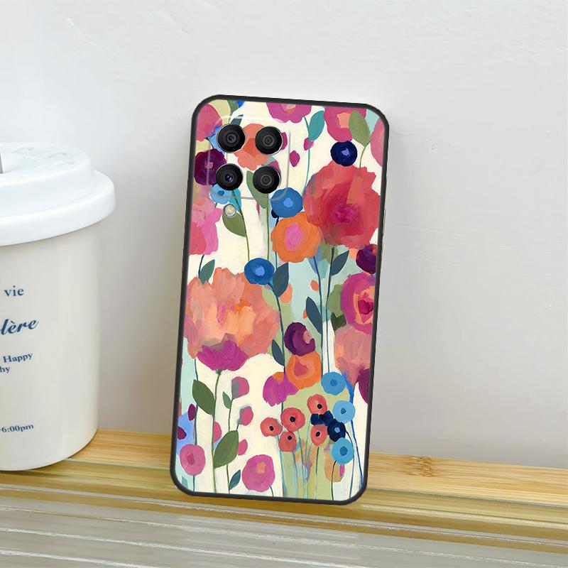 Яркий Цветочный Арт-Кейс Для Samsung Galaxy M14 M54 M34 M13 M15 M36 M55 M35 M56 M16 M31 M11 M53 M12 M32 M52 M06