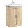 Bathroom Vanity Unit in Sonoma Oak 78.5 x 37.5 x 81 cm Particleboard