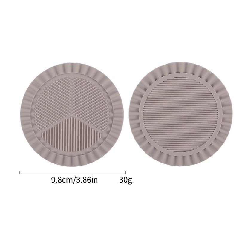 Круглые полосатые силиконовые подставки под чашки, кофейные чашки, кружки, простые теплоизоляционные, нескользящие коврики, для дома и декора, кухонная утварь