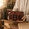 Деревянный ящик для хранения с откидной крышкой, сундук в деревенском антикварном стиле, долговечный