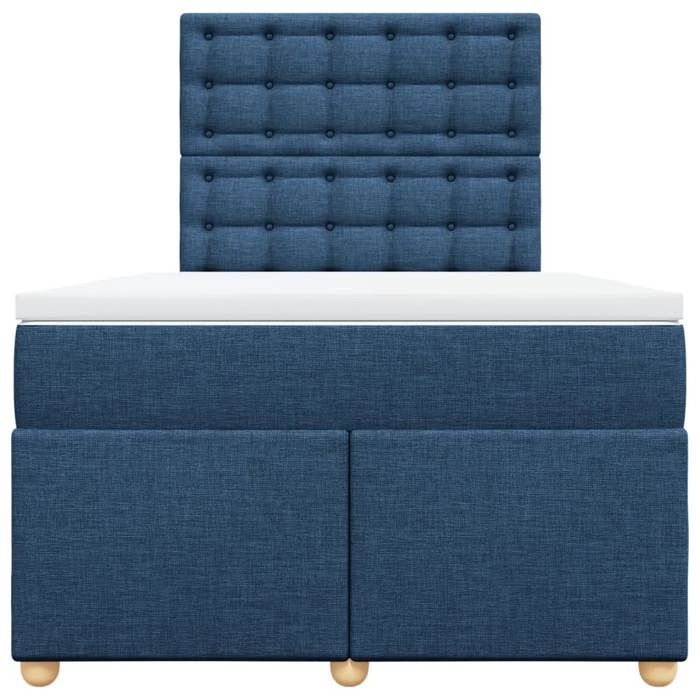 Maison Exclusive - Sommier à lattes de lit avec matelas Bleu 120x200 cm Tissu