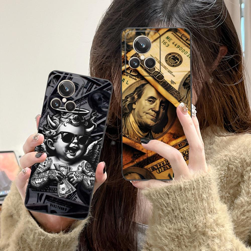 USD Dollar Matte TPU Mobile Phone Case for Realme GT 8 Neo Pro C75 73 71 C67 65 C55 53 C35 31 C20 15 Colorful Cover
