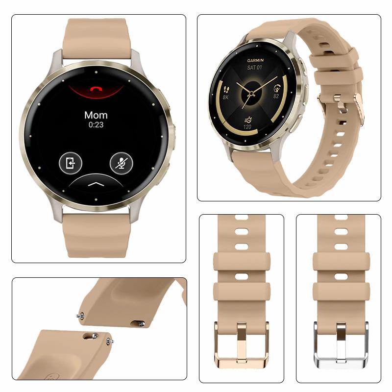 Силиконовый ремешок 18 мм для Garmin Venu 2S 3S Forerunner 255S 265S Спортивный браслет для Garmin Vivoactive 4S Active S Универсальный ремешок