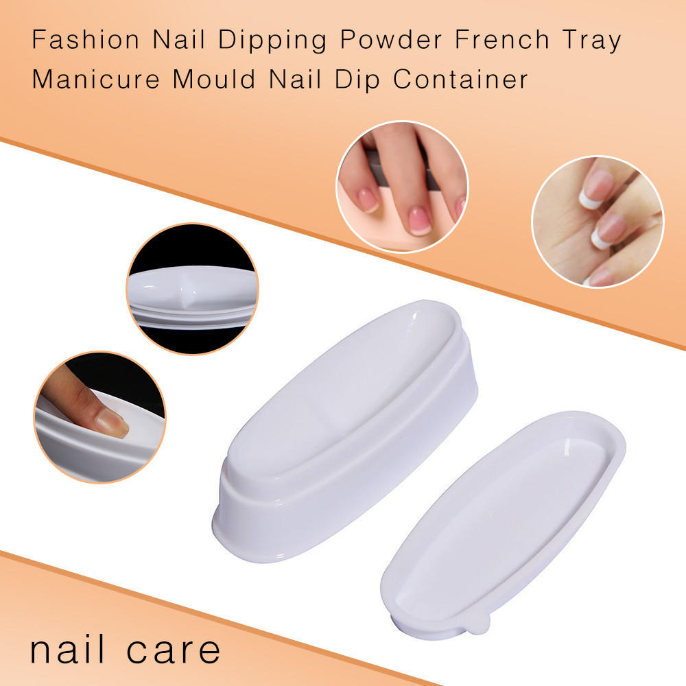 Fashion Nail Dipping Powder French Tray Manicure Mould Nail Dip Container