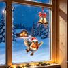 Creative Holiday Interior Decor Christmas Window Static Sticker, Decorative Reusable Redbreast Decal, PVC Festive Xmas Party Glass Art Cling for Home