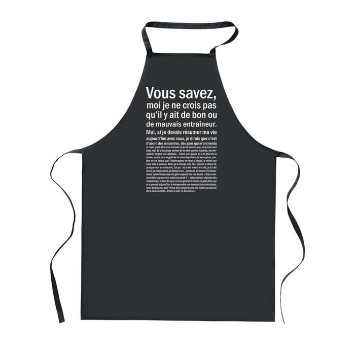 Planetee Tablier de Cuisine Noir Entraîneur Bon ou de mauvais – Cadeau Homme, Barbecue, Jardinage, Tâches ménagères
