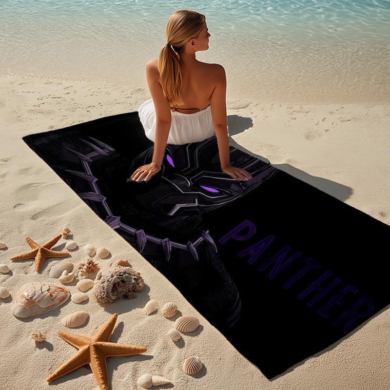 Black panther Beach Towel Microfiber Beach Towel Super Soft & Absorbent for Bath, Beach, Travel Bath Time Accessory, Fan gifts