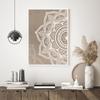 Бохо настенная живопись печать на холсте Мандала цветочный бежевый нейтральных цветов постер картина дзен йога гостиная домашний декор интерьера