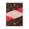 Louis Vuitton Тонкий двухцветный дизайн Блестящая застежка-кнопка Карман для карт из покрытого холста Универсальный держатель для карт Коричневый M26901