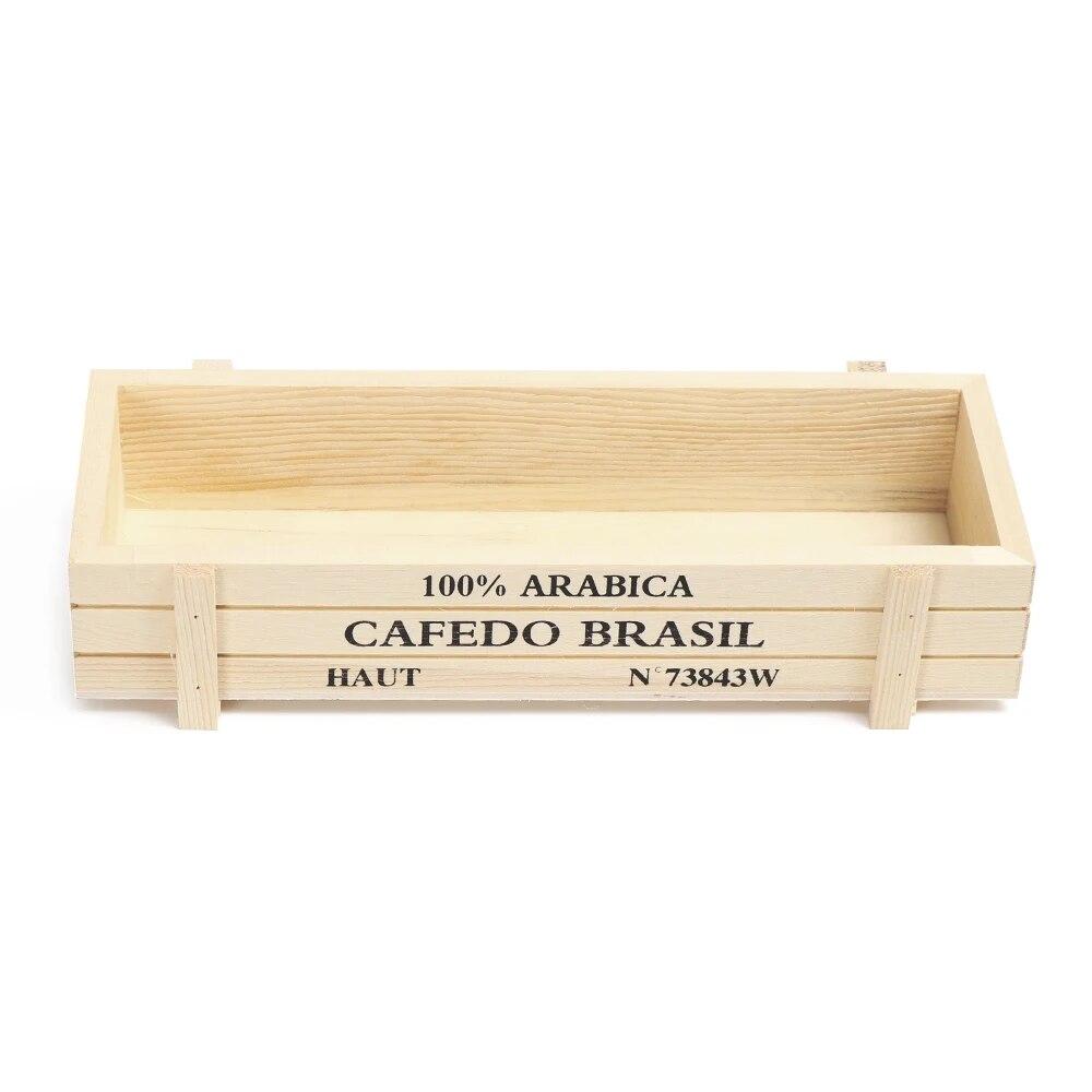 Natural Wooden Flowerpot Garden Decor Trough Decor Pots Succulent Boxes Rectangle Vase Vintage Crates Wood Flower Pot Home Tools