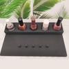 Silicone Nail Polish Holder Stand Anti-Spill Organizer 5 Slot 2 In 1 Nails Art Accessories Manicure Hand Rest Work Station for Manicure Pedicure