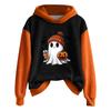 Женская повседневная и модная толстовка с капюшоном с длинными рукавами и принтом на Хэллоуин, теплая рубашка, свободная и удобная толстовка