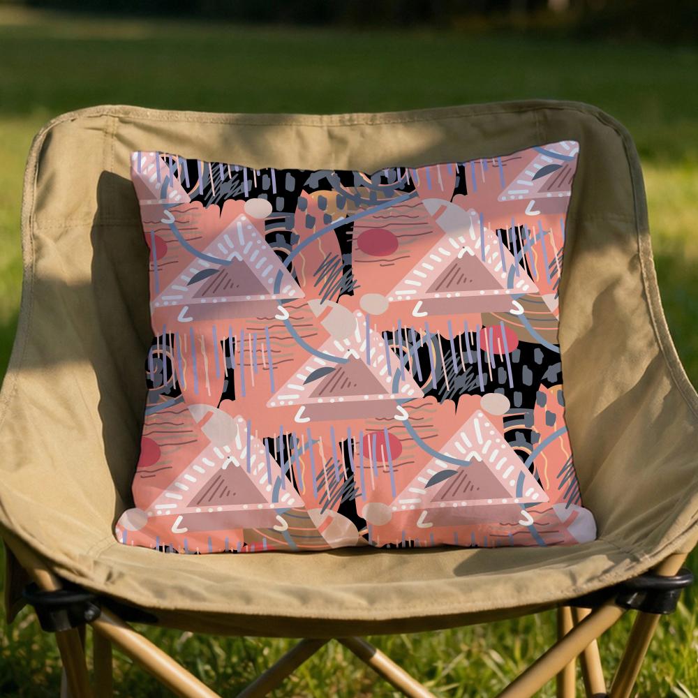 Colorful Patchwork Pattern Cushion Cover Soft Reversible Durable Pillow Cover MultiScene Use for Home Car Daily Comfort