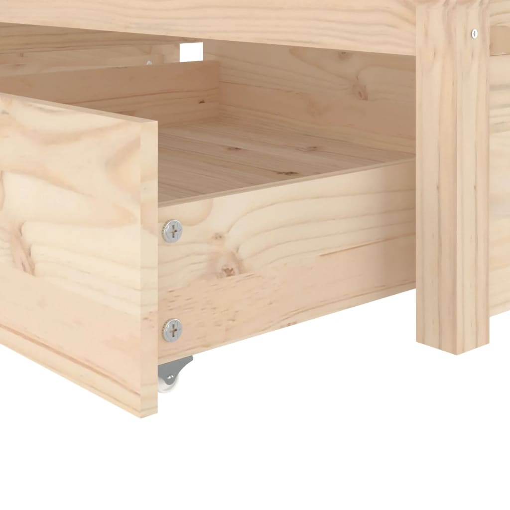 Bed with Drawers 75x190 cm