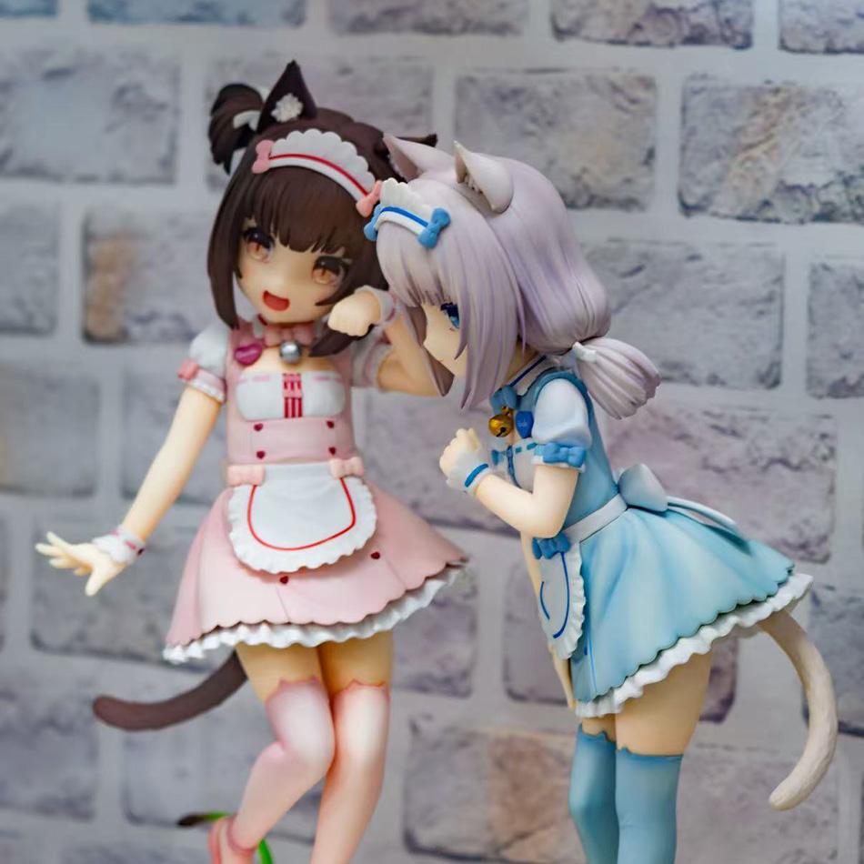 NEKOPARA 18 см Аниме Фигурка Кошки-Горничной - Шоколад Ваниль Очаровательный ПВХ Достойная Коллекционирования Статичная Фигурка Красивый Дизайн Кошки Миниатюра