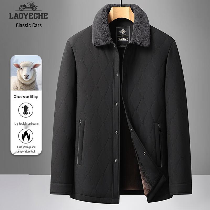 LAOYECHE Мужская зимняя куртка с подкладкой для среднего/пожилого возраста