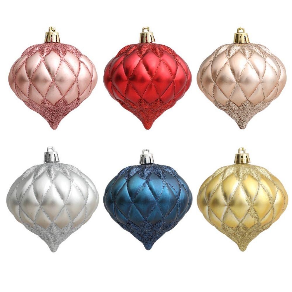 Блестящий Рождественский Шар Подвеска Тонкая Текстура Расписной Нитяной Шар Рождественские Шары Украшение Новый Год